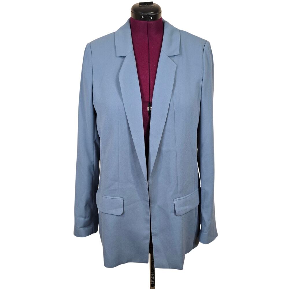 Women's Eden Ruth "Addison" Blue Open Front Blazer Jacket | Size XL